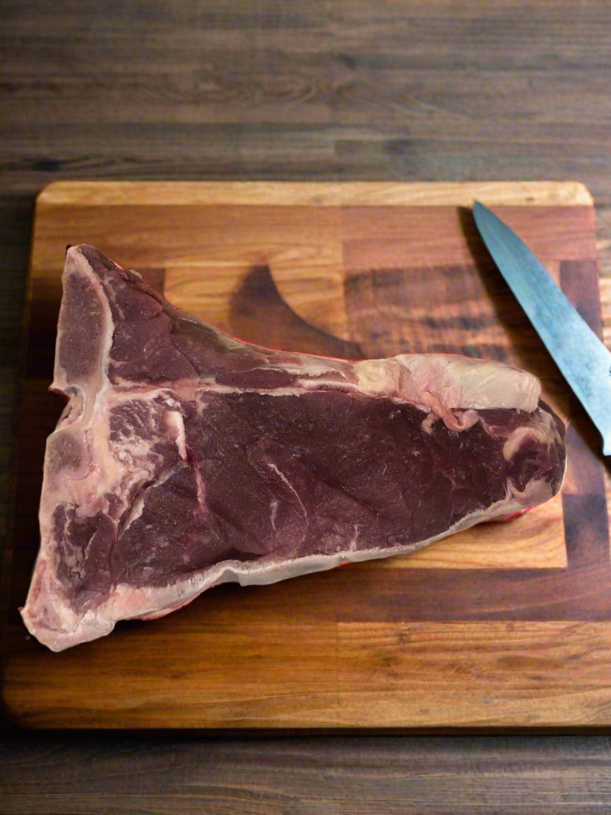 T-Bone Steak - Bone-In, Juicy Grass-Fed Beef Cut