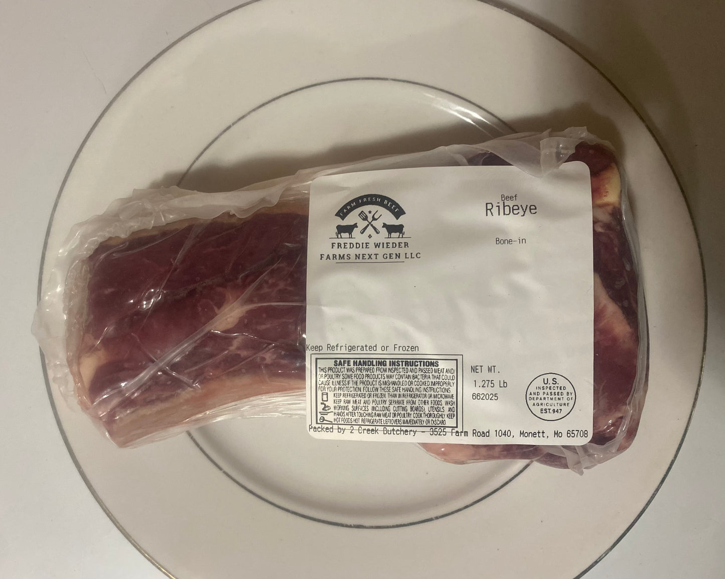 Ribeye Steak Bone In - Premium Pasture-Raised, Grass-Fed Beef