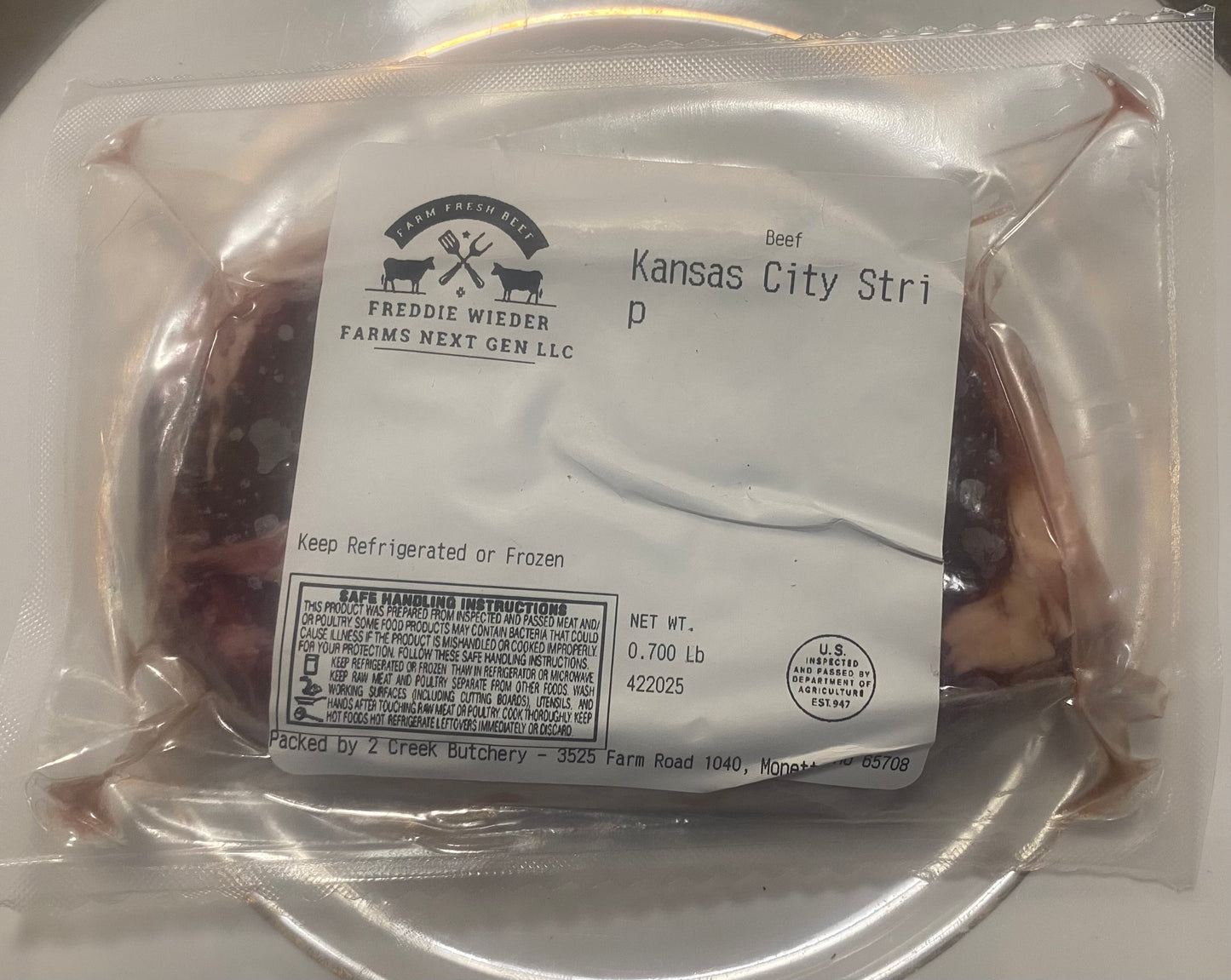 KC Strip Steak - Classic Grass-Fed Beef Cut for Grilling