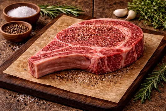 Pasture-Raised Bone-In Ribeye Steak – Freddie Wieder Farms, Humansville MO